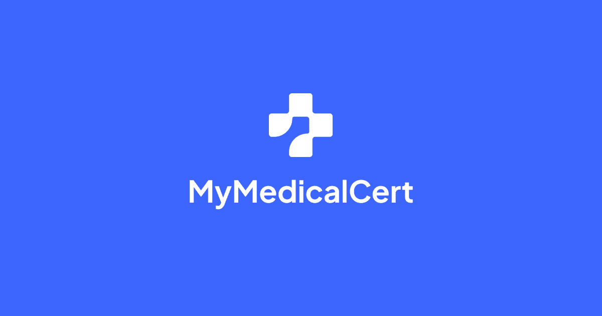 My Medical Cert website preview